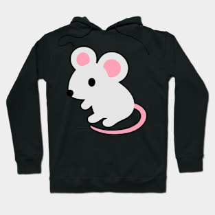 White Mouse Emoticon Hoodie